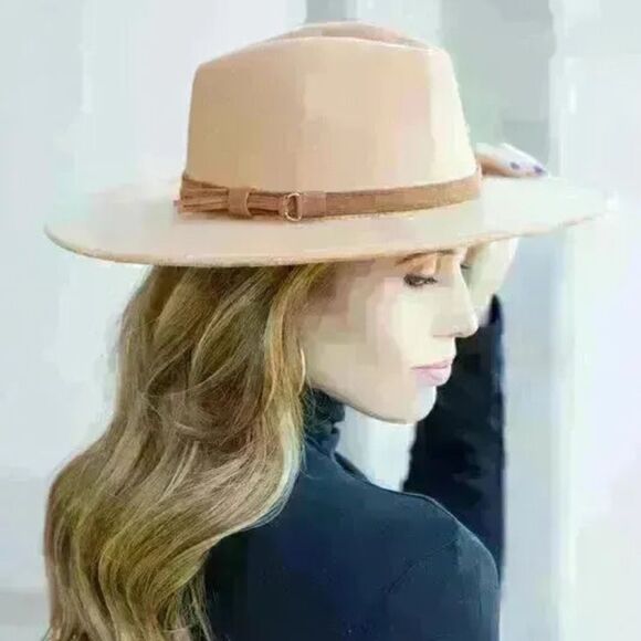 Accessories - Wide Brim Panama Fedora Hat